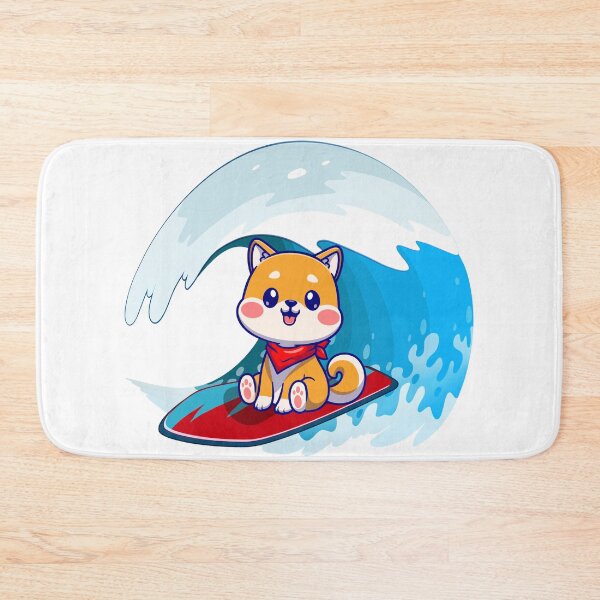 Item preview, Dog sitting on surfboard and enjoying surfing designed and sold by abhishekarts.