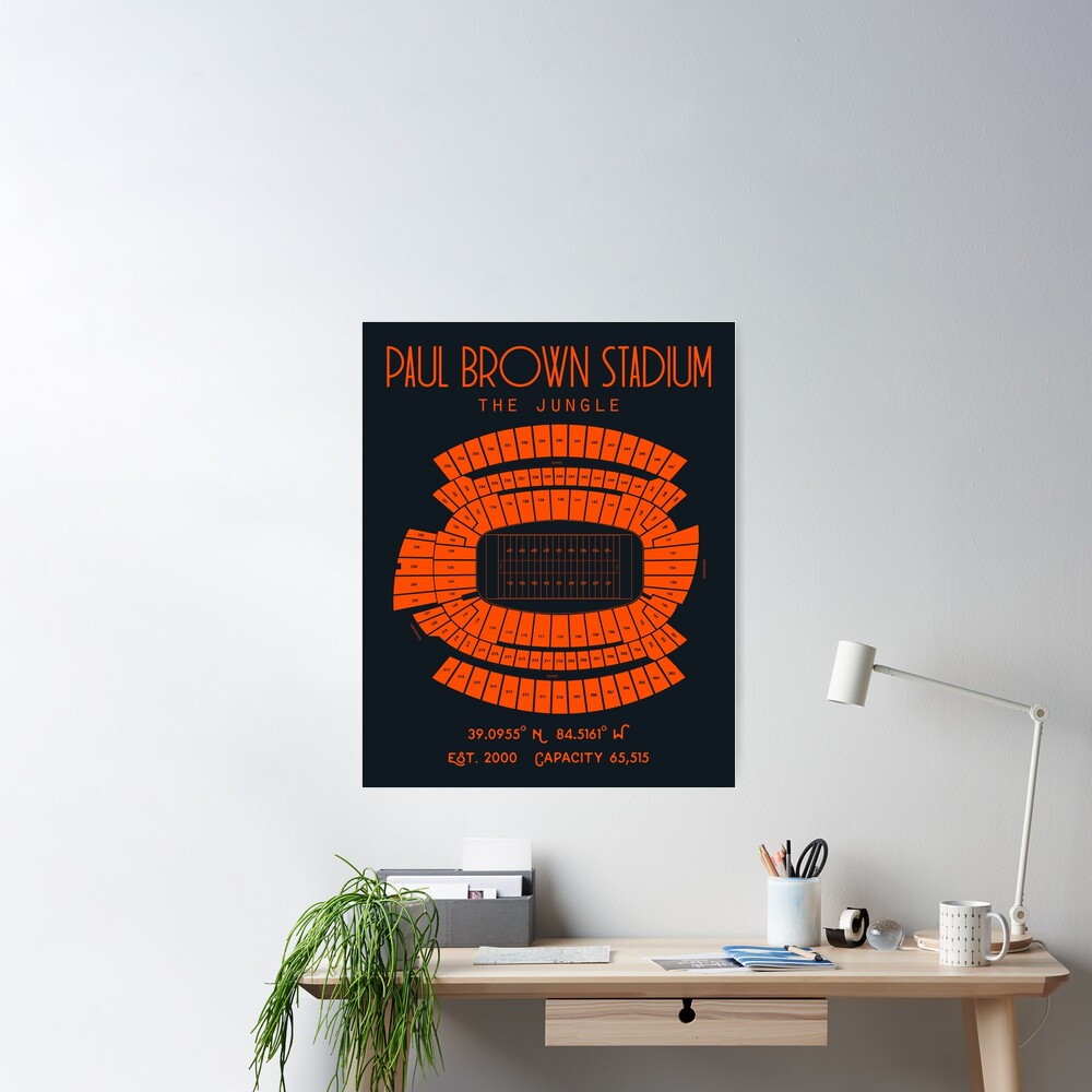 Cincinnati Bengals Paul Brown Stadium The Jungle Poster Print