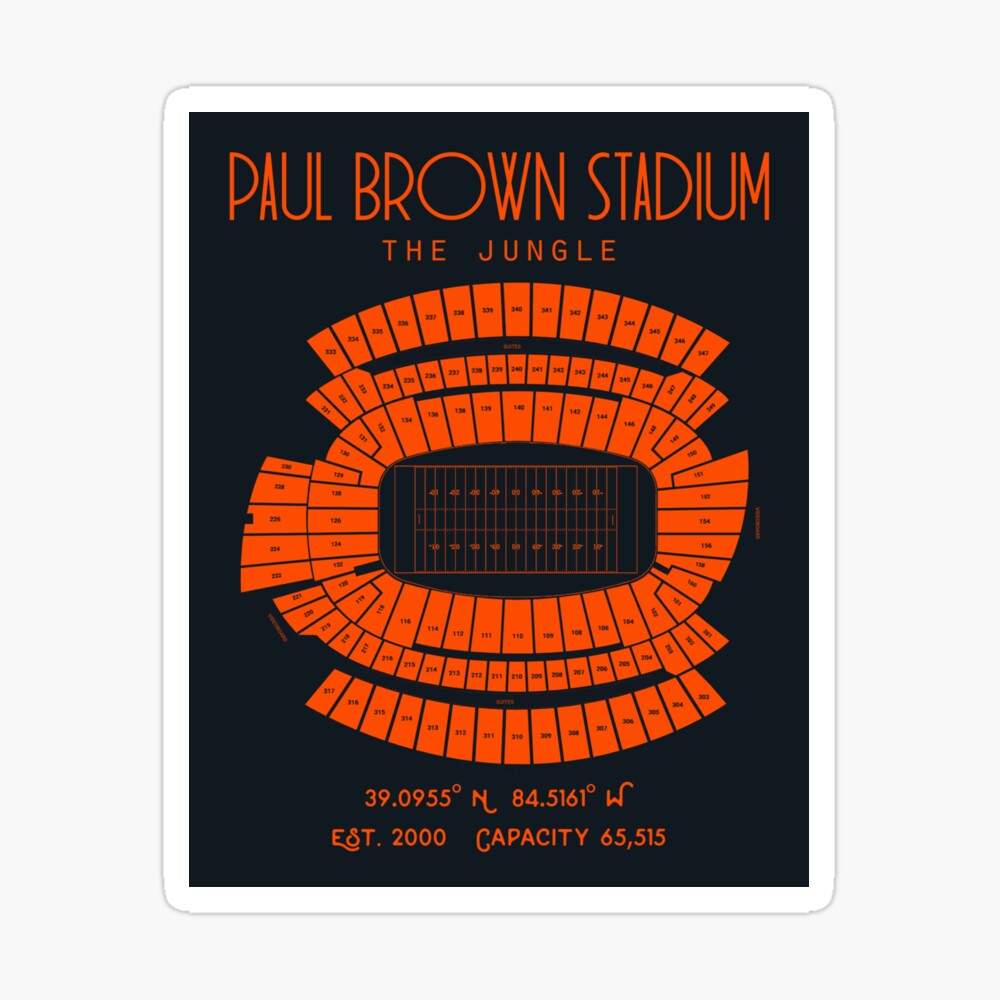 Cincinnati Bengals Paul Brown Stadium Poster