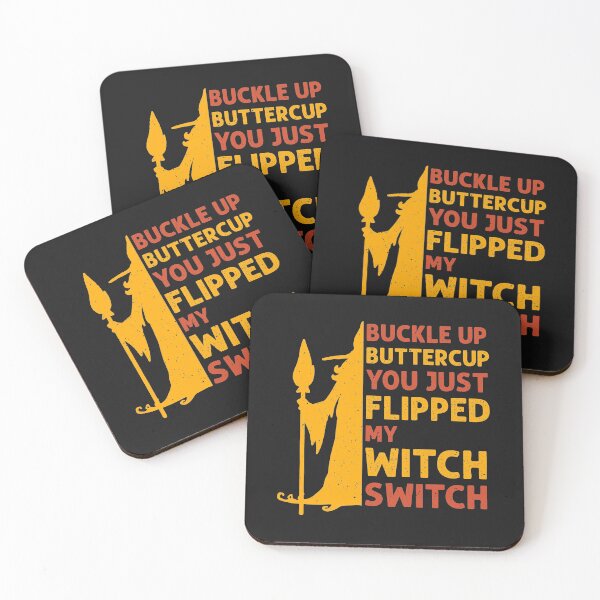 Item preview, Buckle Up Buttercup Witch Switch Halloween Funny Quote designed and sold by AweSoMe Shirts.
