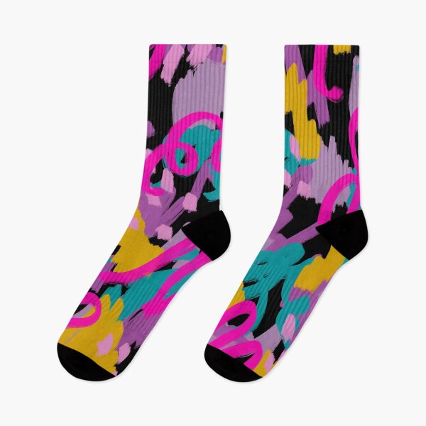 Item preview, Abstract artful scribbles neon eighties designed and sold by suzzincolour.