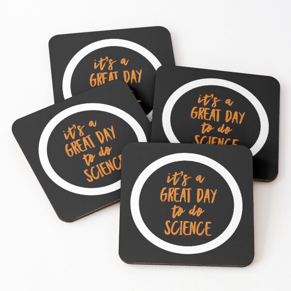 Item preview, It’s a great day to do science in white and orange font on black background designed and sold by UncleStuScience.