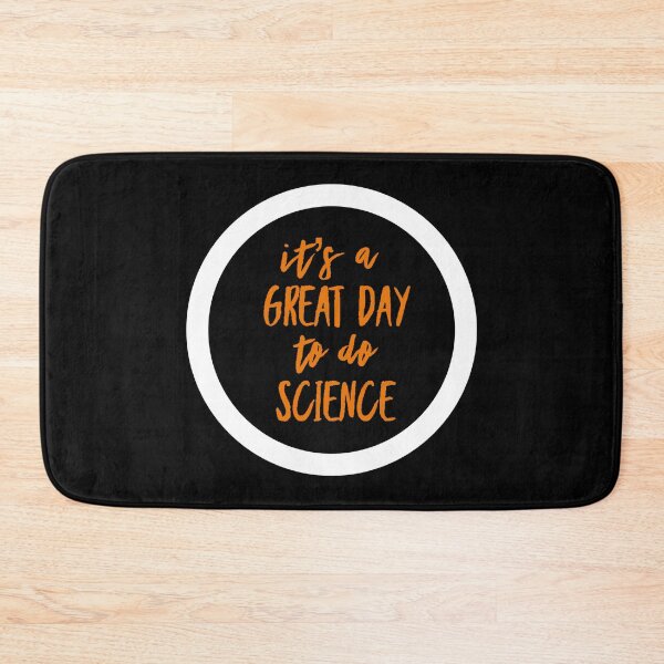 Item preview, It’s a great day to do science in white and orange font on black background designed and sold by UncleStuScience.