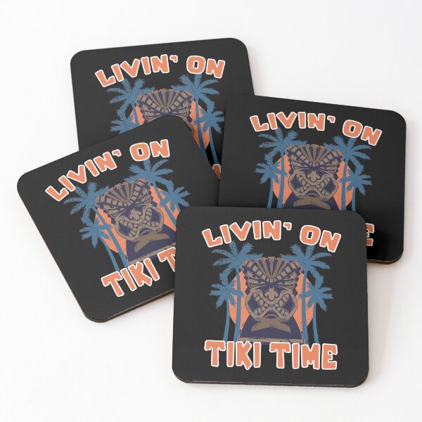 Item preview, Funny Living On Tiki Time Party Hawaiian Beach Luau Aloha designed and sold by elamlakini.