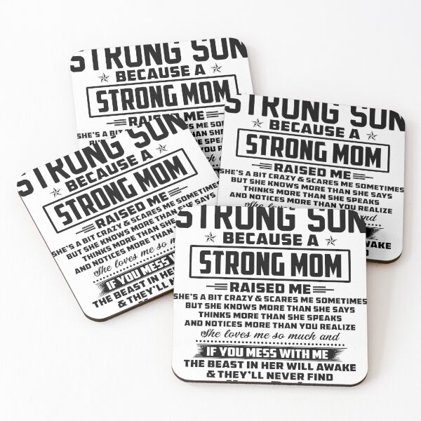 Item preview, I am a strong son because a strong mom raised me  designed and sold by hasanmasud.