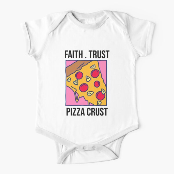 Faith Trust Pizza Crust Short Sleeve Baby One-Piece