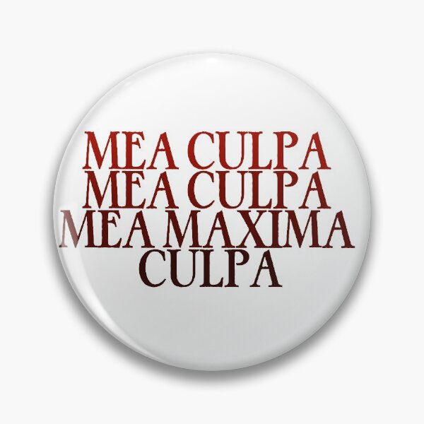 Item preview, Mea Culpa, Mea Maxima Culpa (Latin: Through my fault, through my most grievous fault) designed and sold by TheCatholicLady.