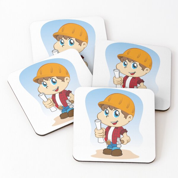 Item preview, Illustration of a child dressed professional contractor, builder or architect with tools in hand  designed and sold by LucianoCosmo.