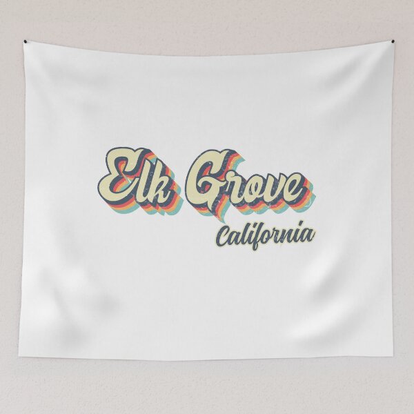 Item preview, Elk Grove city California Retro Vintage 70s rainbow designed and sold by Teelogic.
