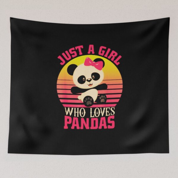 Item preview, Just A Girl Who Loves Pandas Cute Panda Gift For Girls T-Shirt designed and sold by spolayastore.