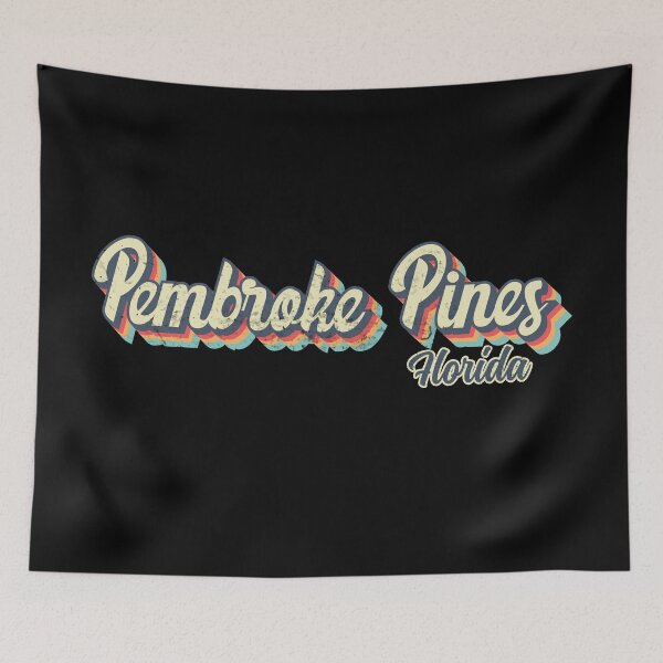 Item preview, Pembroke Pines city Florida Retro Vintage 70s rainbow designed and sold by Teelogic.