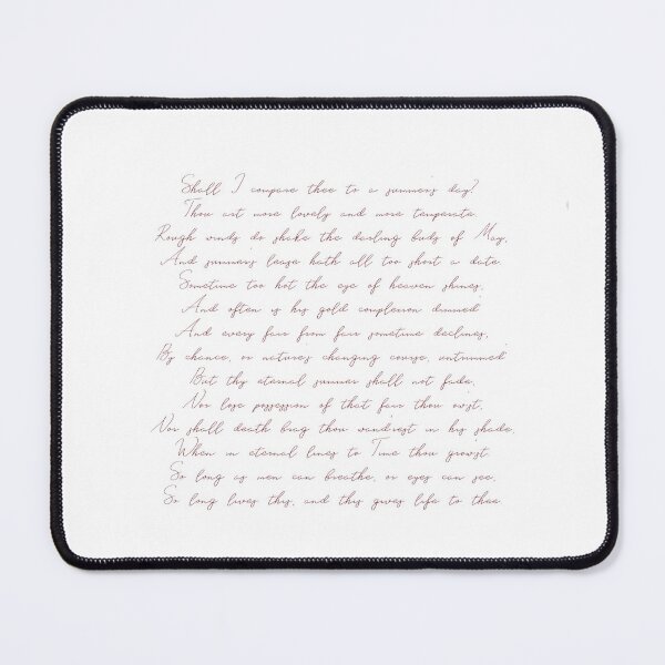 Item preview, Shall I compare thee to a summer’s day, William Shakespeare designed and sold by Simple Soul.