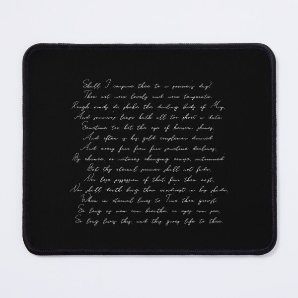 Item preview, Shall I compare thee to a summer’s day, William Shakespeare designed and sold by Simple Soul.