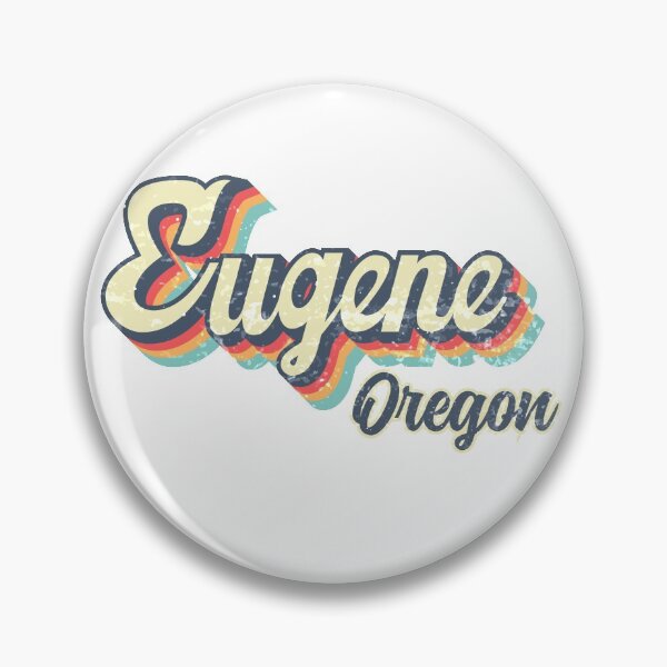 Item preview, Eugene city Oregon Retro Vintage 70s rainbow designed and sold by Teelogic.