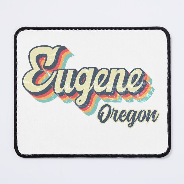 Item preview, Eugene city Oregon Retro Vintage 70s rainbow designed and sold by Teelogic.