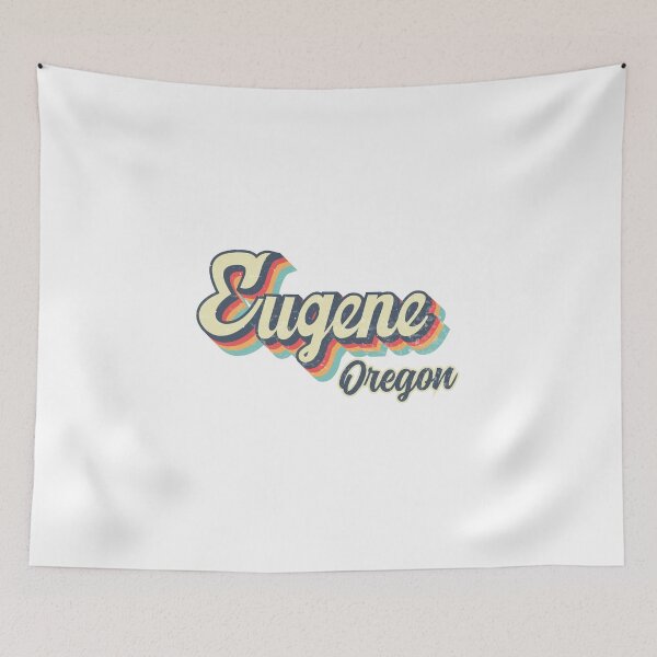Item preview, Eugene city Oregon Retro Vintage 70s rainbow designed and sold by Teelogic.