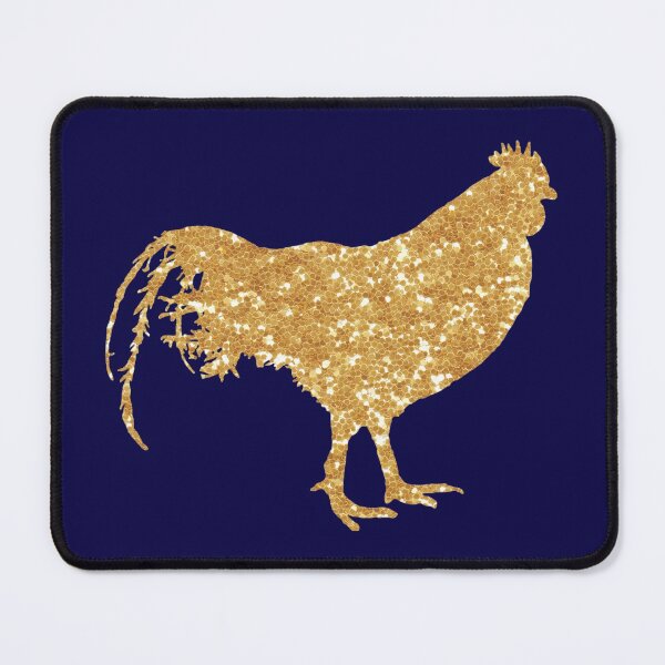 Item preview, GLITTER CHICKEN - Light Gold Sparkly Feathered Bird designed and sold by Susan Prolman.