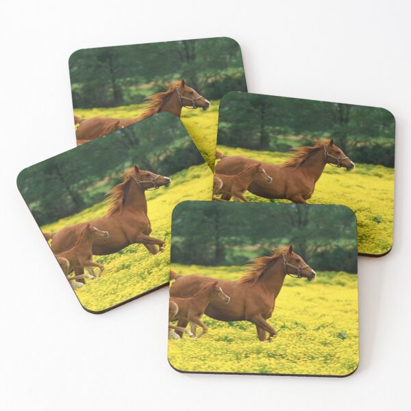 Item preview, Arabian Foal And Mare In A Field Of Buttercups designed and sold by RiverenAshley.
