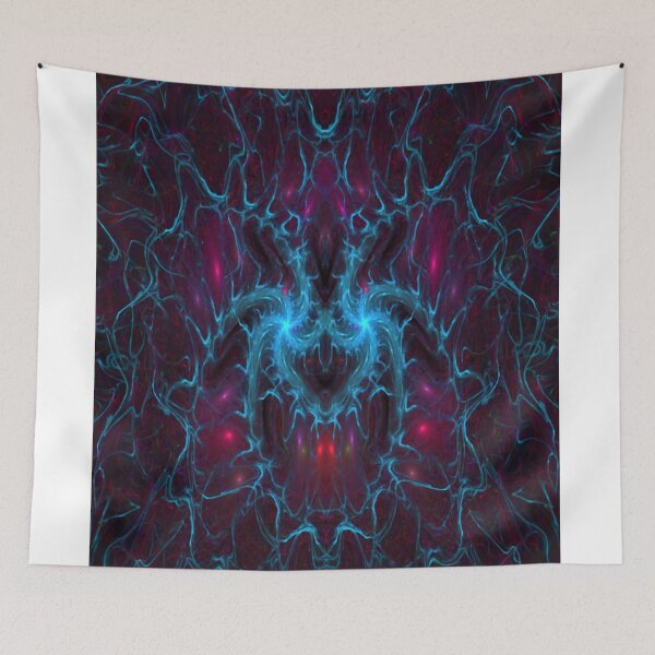Item preview, blue alien crab fractal digital art print designed and sold by BelAnnGrey.