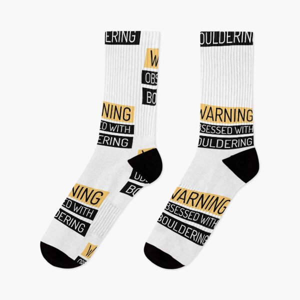 Item preview, Warning! Obsessed with Bouldering designed and sold by Sandeaux Designs.