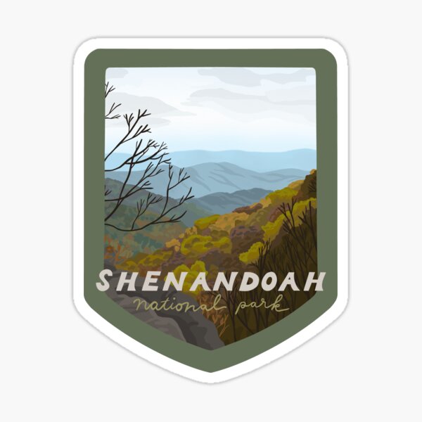 Item preview, Shenandoah National Park, Virginia, National Parks, Appalachian Mountains, Trail, hiking sticker designed and sold by marywilder.