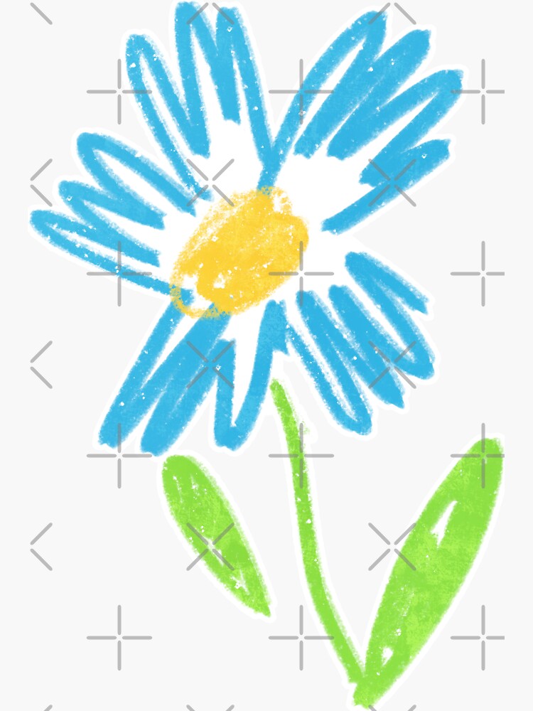 Childlike Drawing Of Flower Stock Illustration - Download Image Now - Crayon  Drawing, Flower, Abstract - iStock
