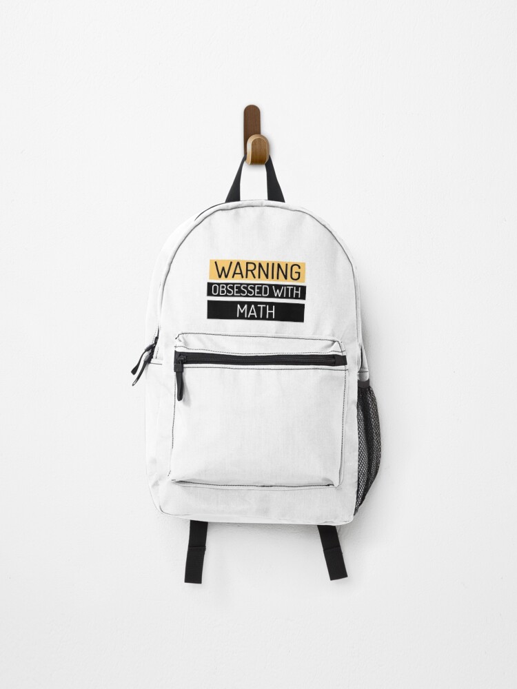 Thumbnail 1 of 3, Backpack, Warning! Obsessed with Math designed and sold by DasDemon.
