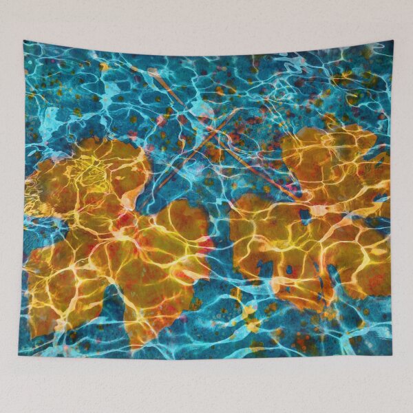 Item preview, Autumn leaves in water designed and sold by Red Witch Art.