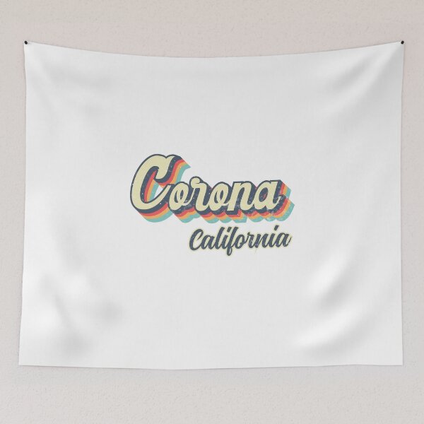 Item preview, Corona City California Retro Vintage 70s rainbow designed and sold by Teelogic.
