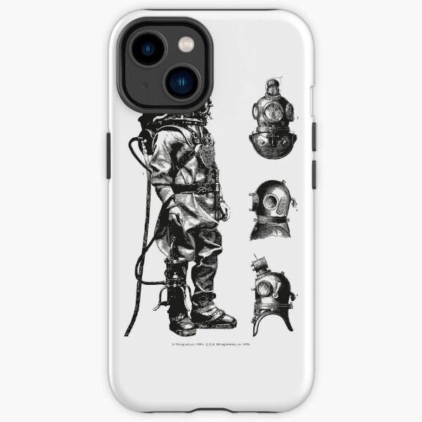 Vintage Deep Sea Diver | Nautical | Black and White | iPhone Tough Case