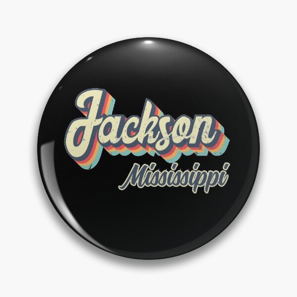 Artikelvorschau, Jackson City Mississippi Retro Vintage 70er Jahre Regenbogen entworfen und verkauft von Teelogic.