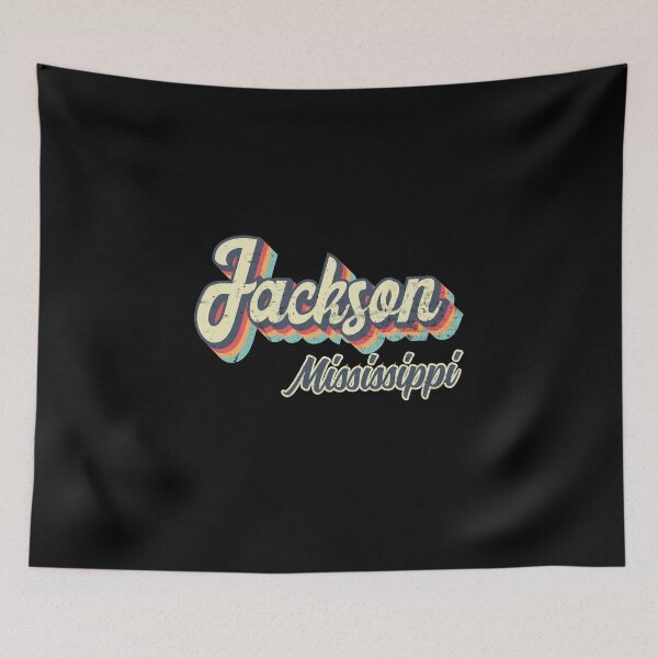 Item preview, Jackson city Mississippi Retro Vintage 70s rainbow designed and sold by Teelogic.