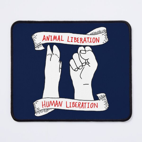 Item preview, ANIMAL LIBERATION HUMAN LIBERATION - Pig Paw & Human Fist Design designed and sold by Susan Prolman.