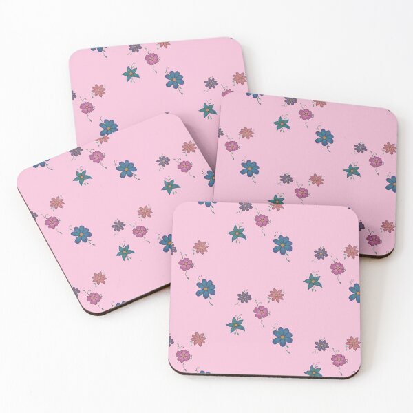 Item preview, simple floral group of lowers stcker pack (pink background) designed and sold by -Lily-Anne-.