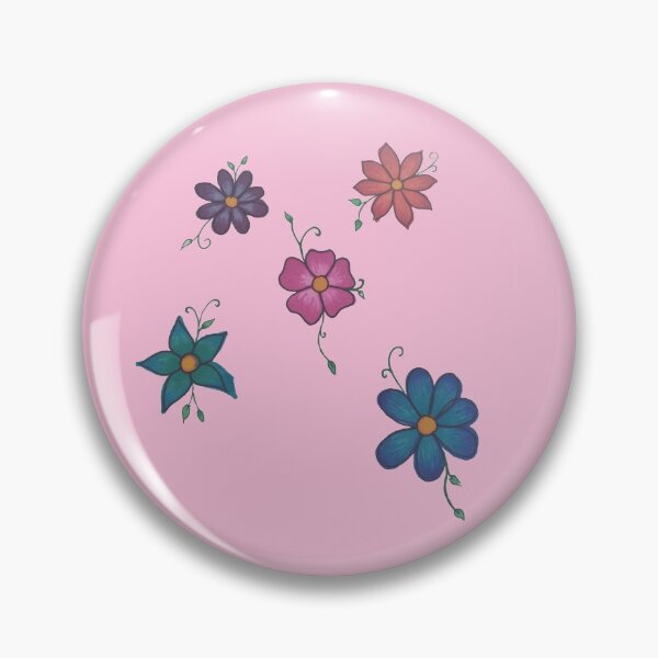 Item preview, simple floral group of lowers stcker pack (pink background) designed and sold by -Lily-Anne-.