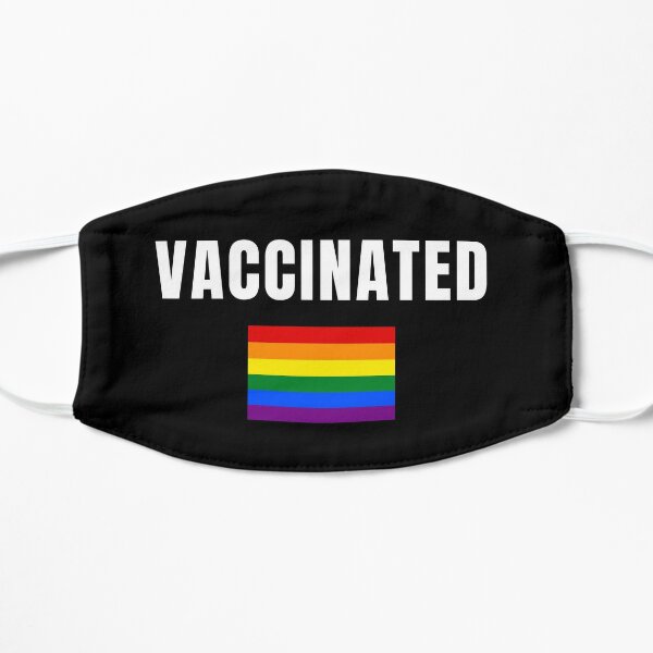 Vaccinated LGBT+ Unisex Short Sleeve Tee Flat Mask