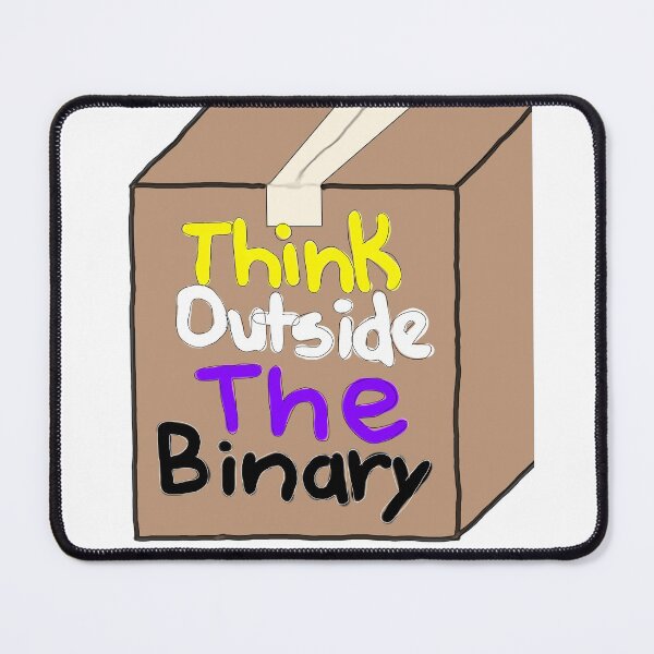 Item preview, "think outside the binary" non-binary pride designed and sold by reesemars.