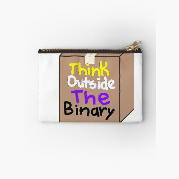 Item preview, "think outside the binary" non-binary pride designed and sold by reesemars.
