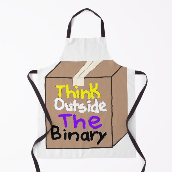 Item preview, "think outside the binary" non-binary pride designed and sold by reesemars.