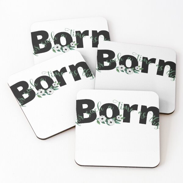 Item preview, BORN FOR SUCH A TIME AS THIS GREEN FLORAL designed and sold by wildwhimsical.
