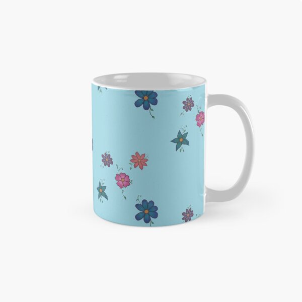 Item preview, simple floral group of lowers stcker pack (blue background) designed and sold by -Lily-Anne-.