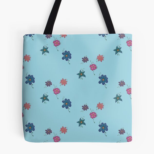 Item preview, simple floral group of lowers stcker pack (blue background) designed and sold by -Lily-Anne-.