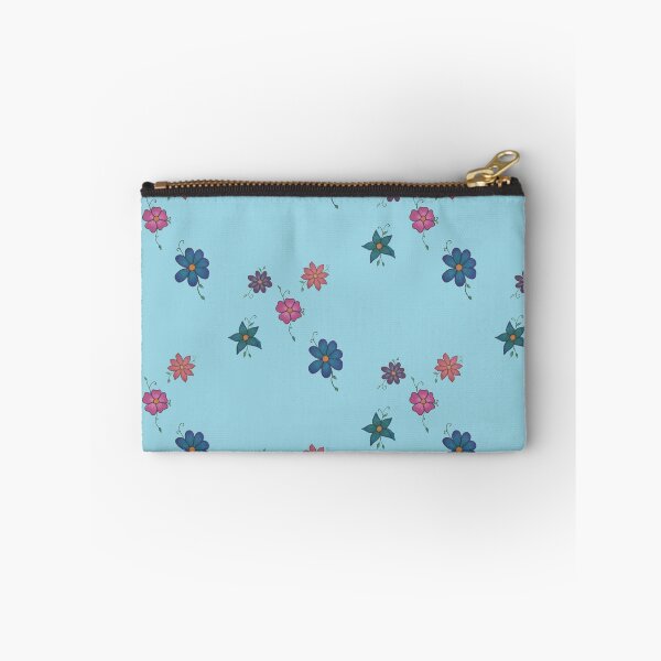 Item preview, simple floral group of lowers stcker pack (blue background) designed and sold by -Lily-Anne-.
