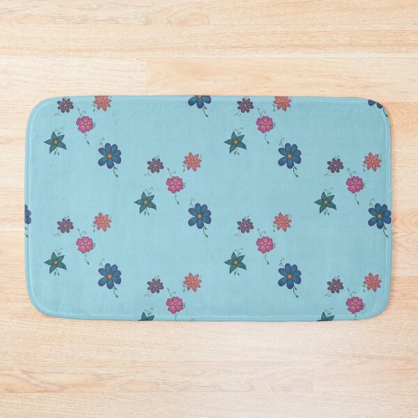 Item preview, simple floral group of lowers stcker pack (blue background) designed and sold by -Lily-Anne-.