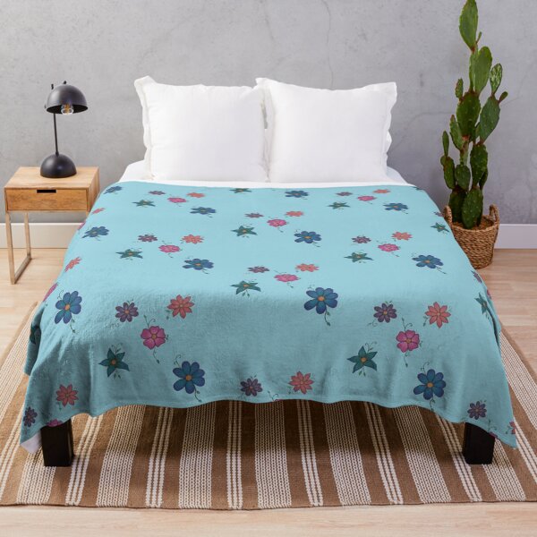 Item preview, simple floral group of lowers stcker pack (blue background) designed and sold by -Lily-Anne-.