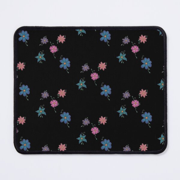 Item preview, simple floral group of lowers stcker pack (black background) designed and sold by -Lily-Anne-.
