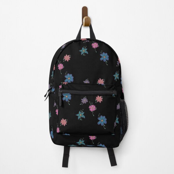 Item preview, simple floral group of lowers stcker pack (black background) designed and sold by -Lily-Anne-.