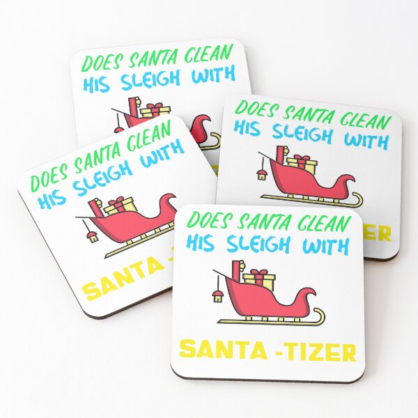 Item preview, Does Santa Clean His Sleigh With Santa-tizer. designed and sold by crazydotdesigns.