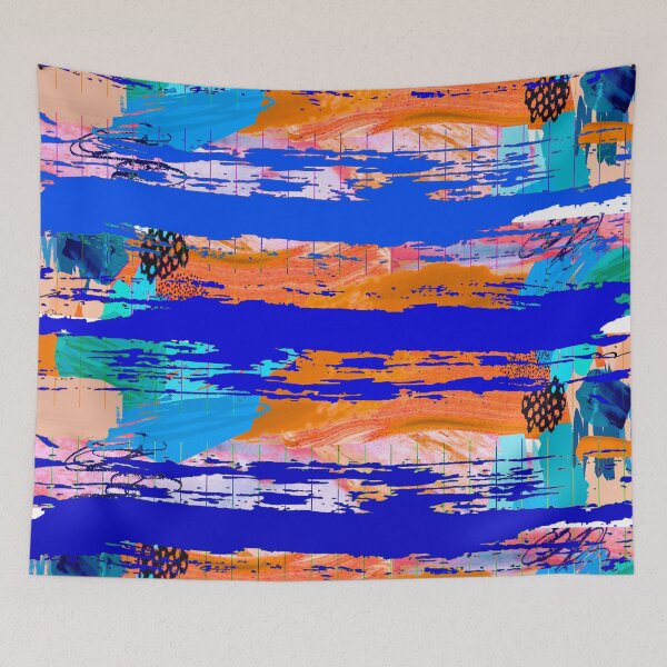 Item preview, Acrylic Stripped Brush Strokes Collage Patterned designed and sold by Designs By YL.