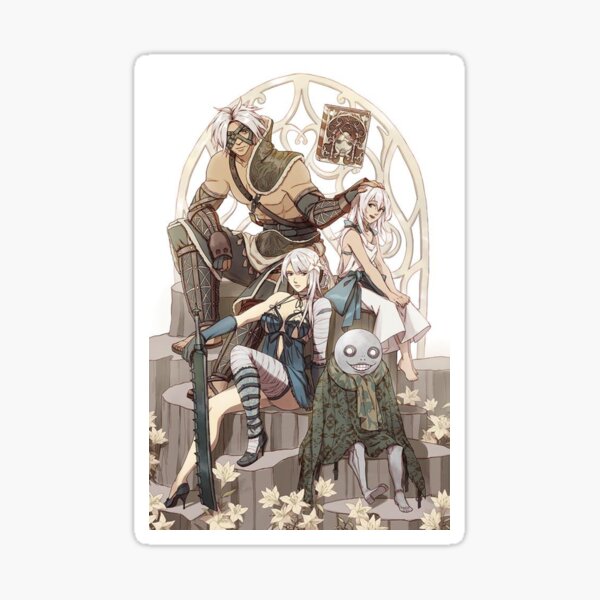 Vista previa del artículo con la obra «Nier Gestalt Emil Yoko Taro Smile», diseñado y vendido por BarbaraMarquez.